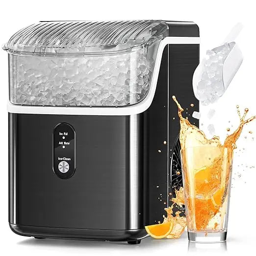 Nugget Ice Maker Countertop with Self-Cleaning Feature