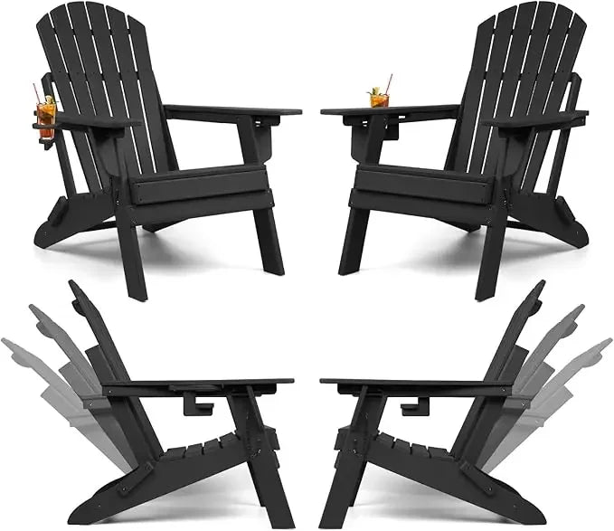 Folding Adirondack Chairs With Adjustable Backrest Deluxe