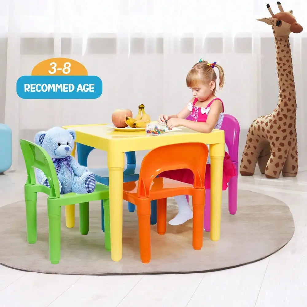 KidsJoy Colorful Activity Table and Chair Set for Creative Play