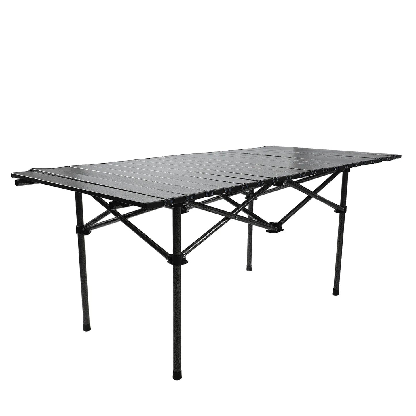 47 Inch Outdoor Folding Picnic Table With Storage Basket