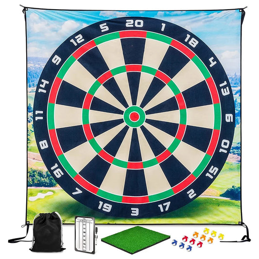 Golf Chipping Game Mat With 12 Balls For Home Practice