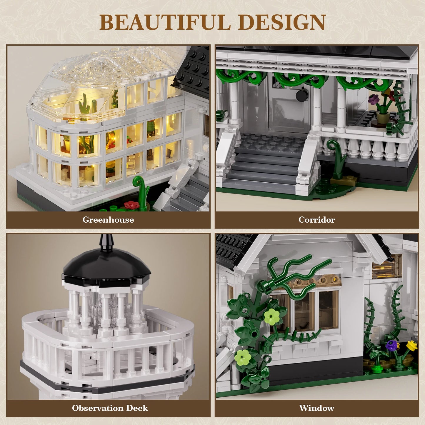 Magic House Blocks 1877 Architecture Model Kit For Adults