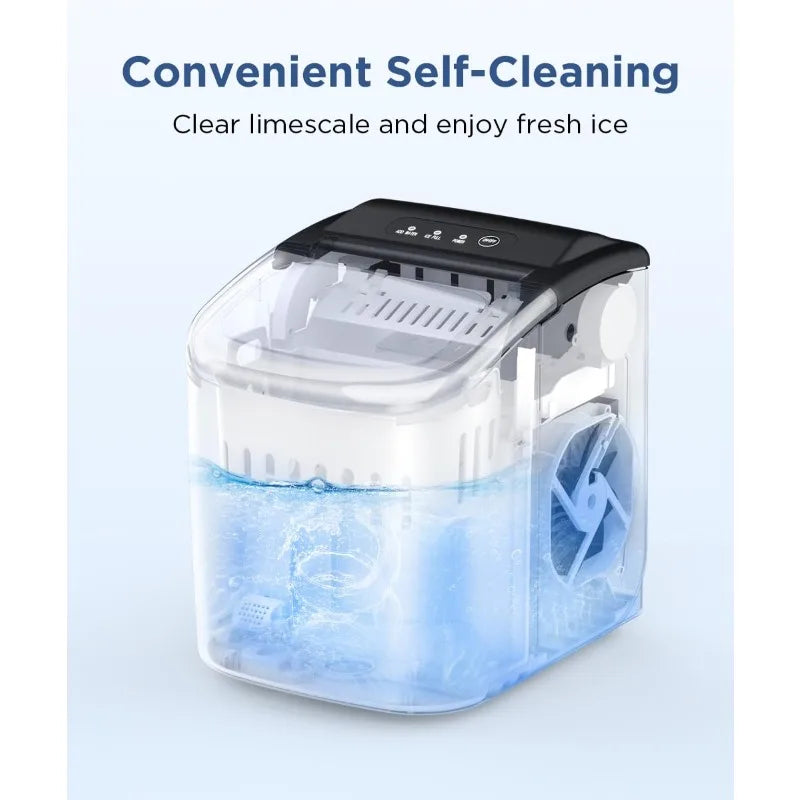 COWSAR Portable Ice Maker with Self-Cleaning Feature