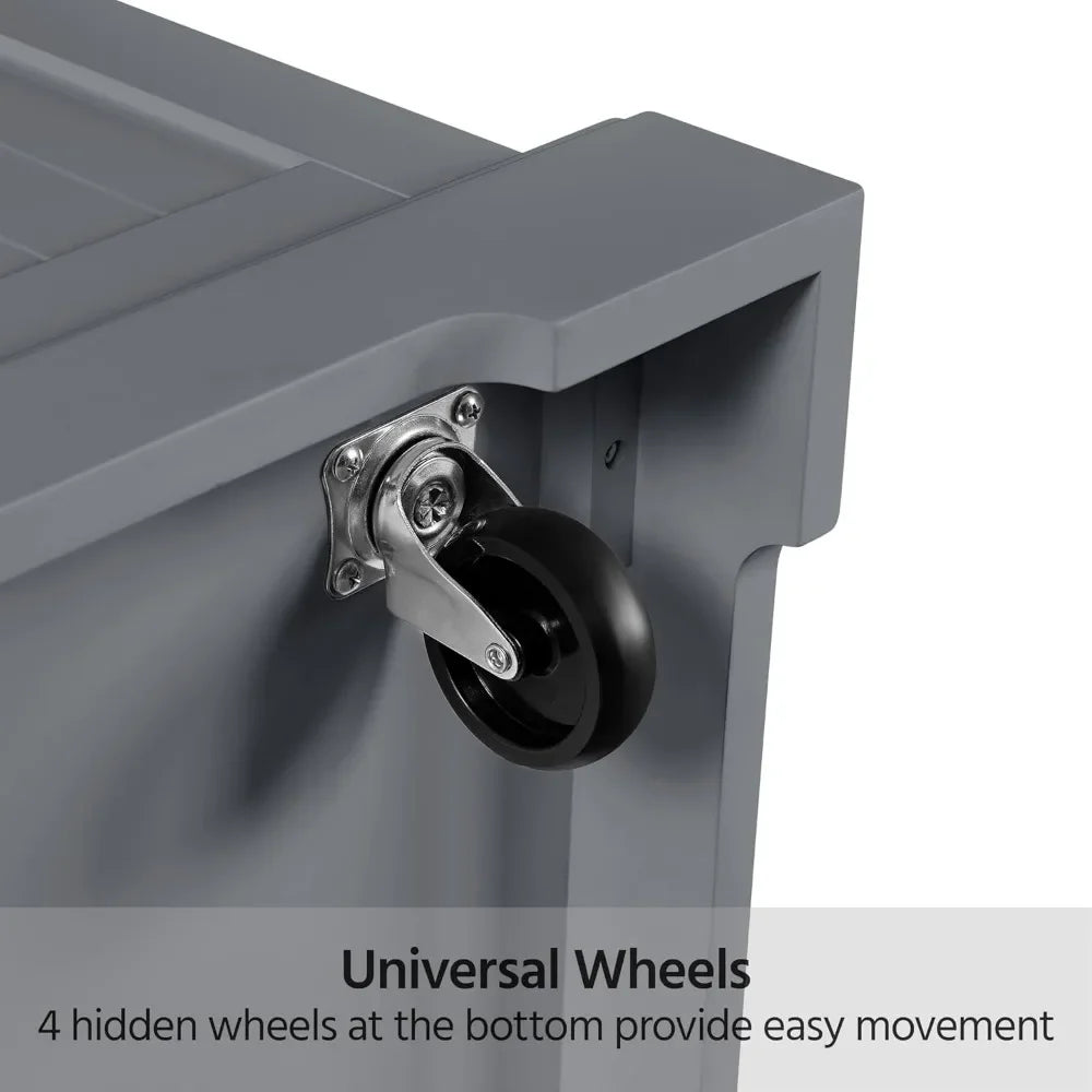 Stylish Kitchen Cart on Hidden Wheels with Ample Storage