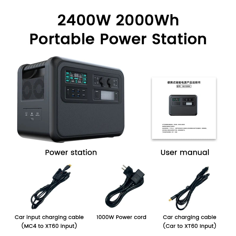CTOLITY 2000Wh Portable Power Station with High Capacity Battery