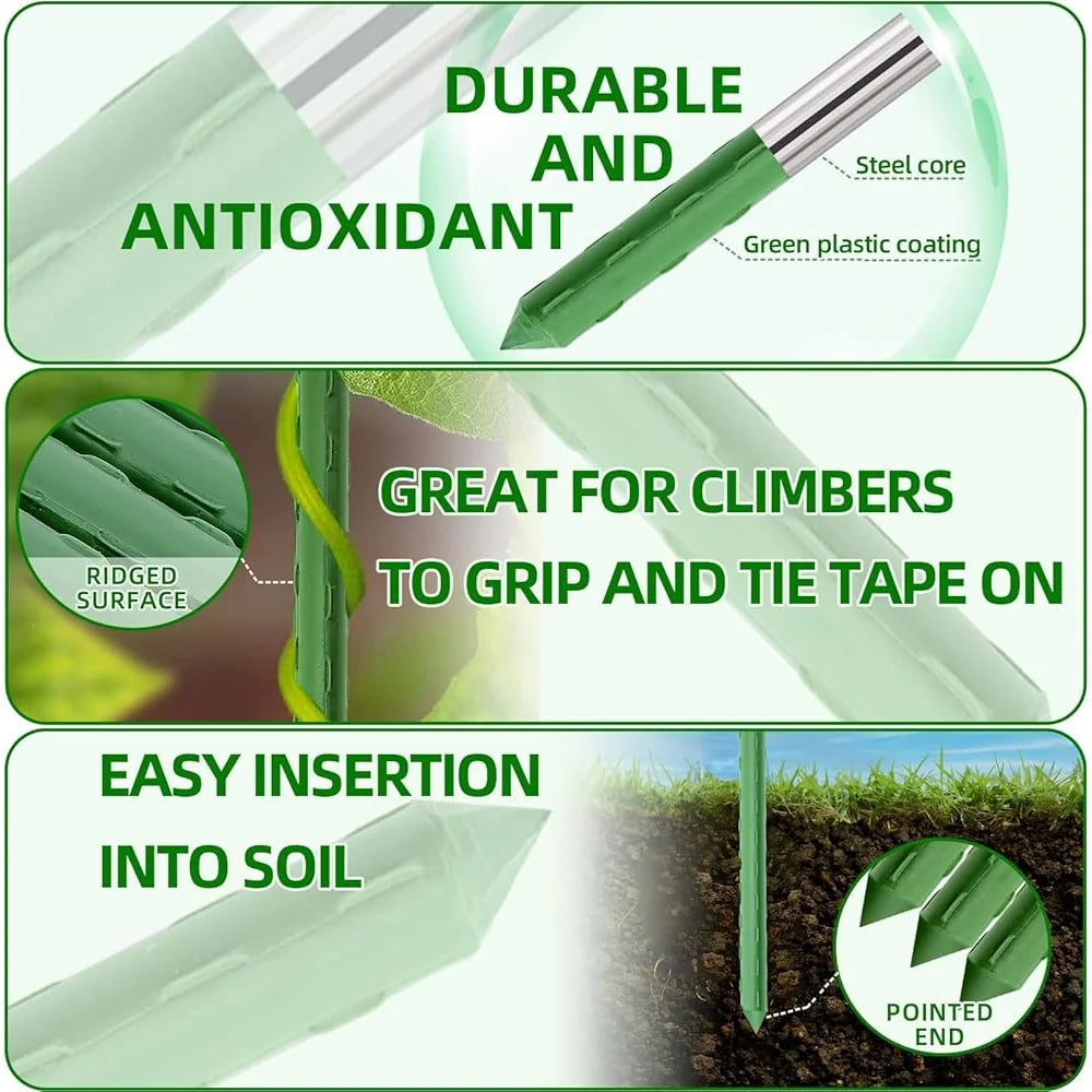 Durable Garden Stakes for Plant Support and Stability