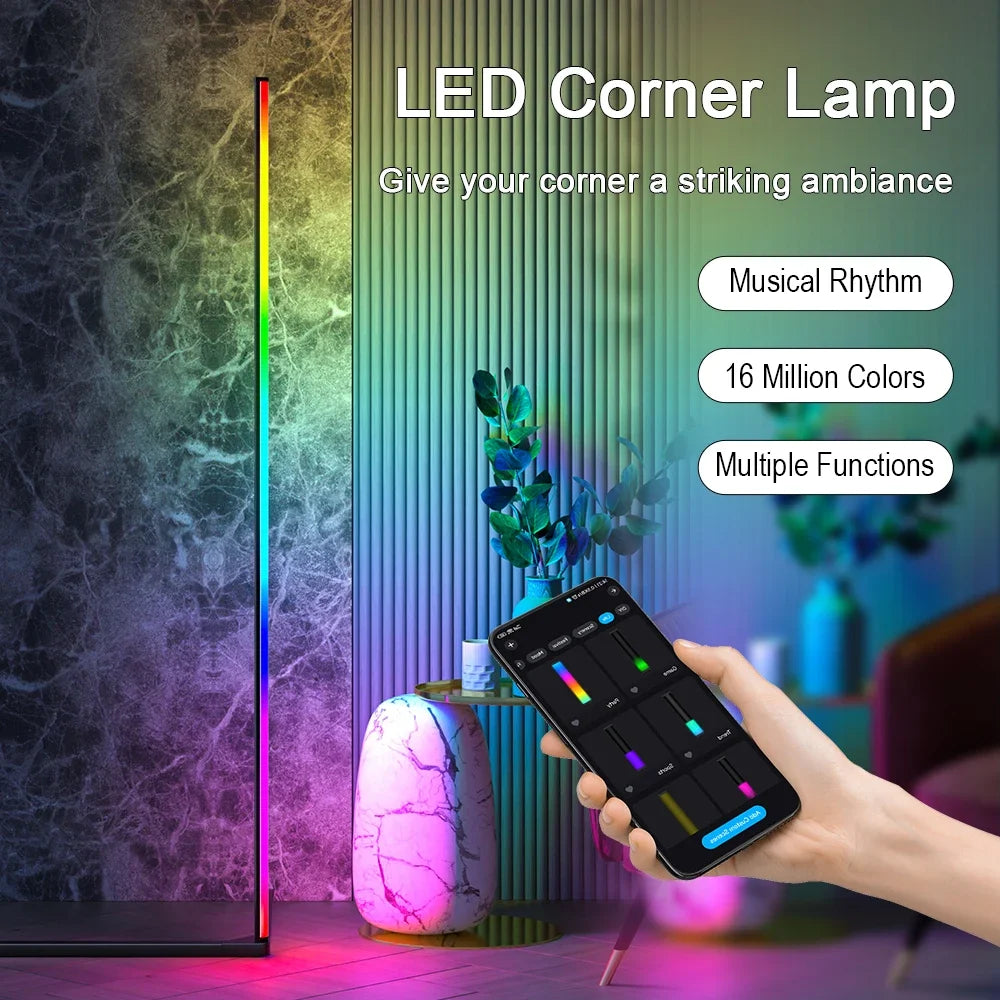 RGB LED Floor Lamp Dimmable Mood Lighting For Bedroom