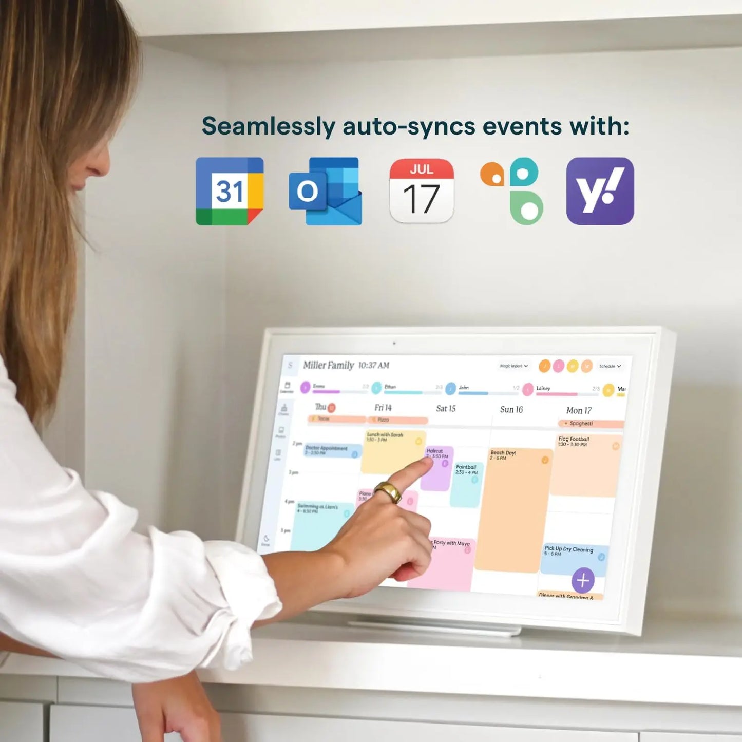 15 Inch Interactive Touchscreen Wall Planner Calendar