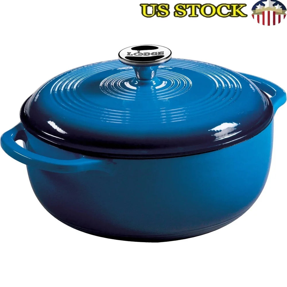 Enameled Cast Iron Dutch Oven 4.5 Quart Induction Safe