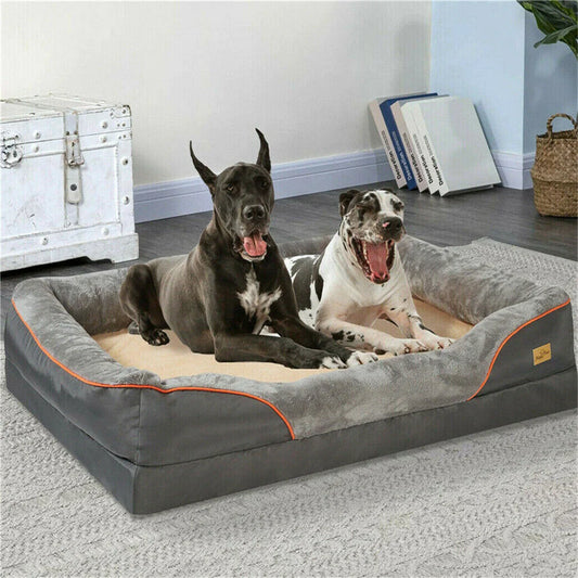 Jumbo Orthopedic Dog Bed with Waterproof Memory Foam