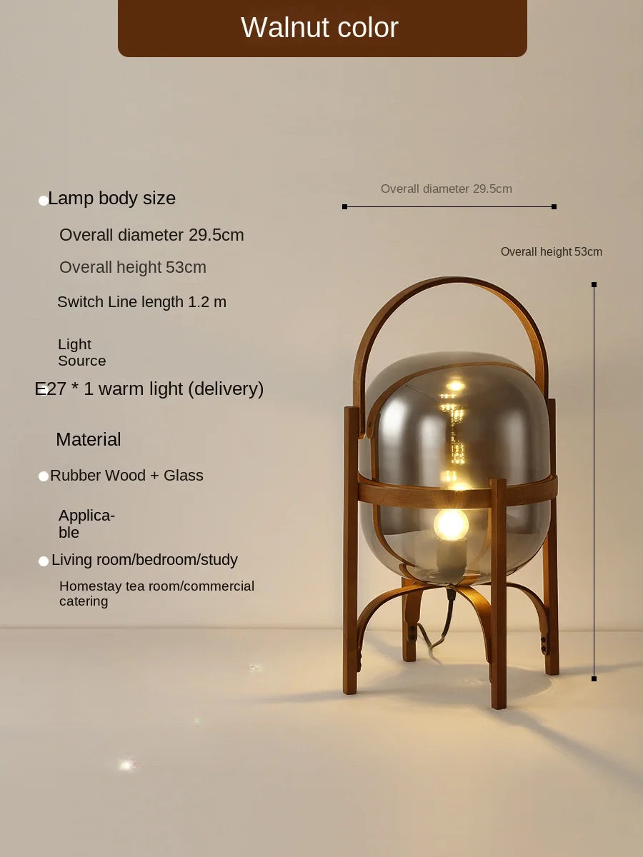 Modern LED Floor Lamp Wood Base for Living Room Ambience