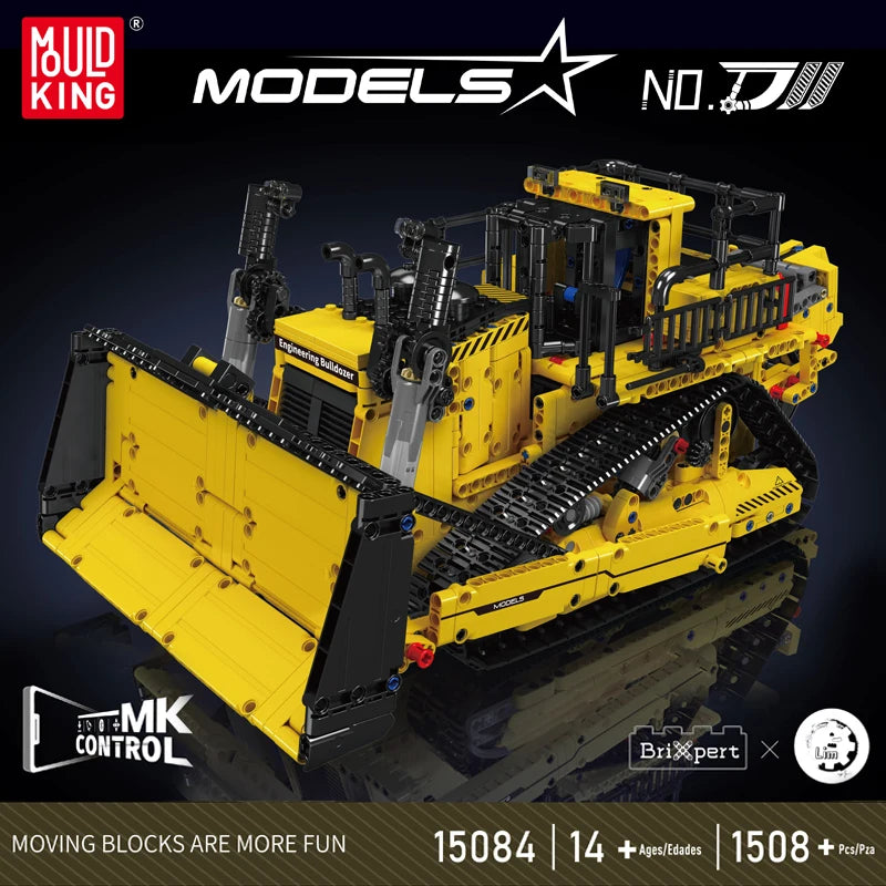 Mould King 15084 App Remote Controlled Bulldozer Set