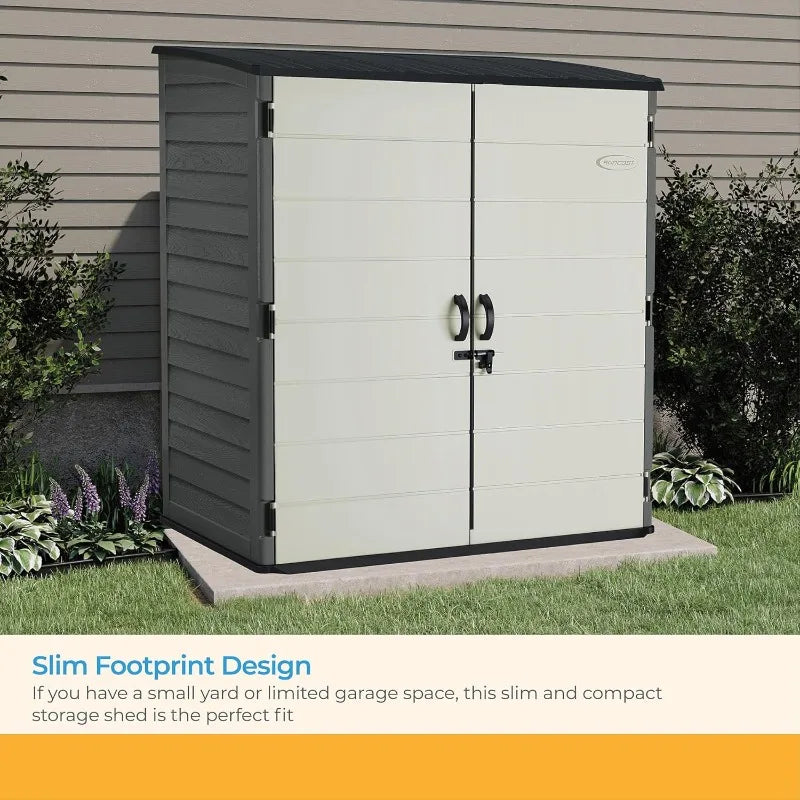 Extra Large Vertical Storage Shed All Weather Locking Doors