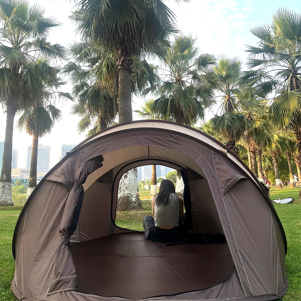 Spacious Waterproof Family Pop-Up Tent for 5 to 8 Users