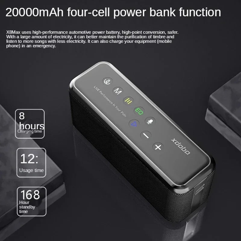 XDOBO X8 MAX Bluetooth Speaker with 100W Sound and Power Bank