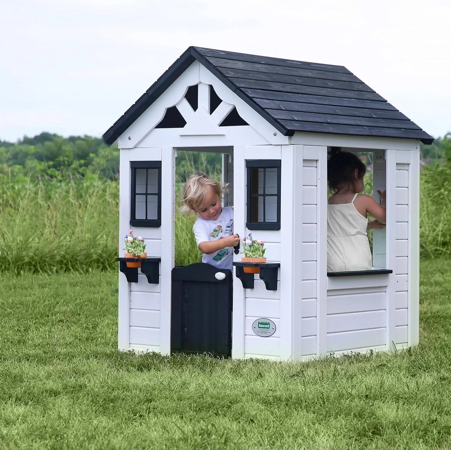 Sweetwater Cedar Outdoor Wooden Playhouse Kitchen Set