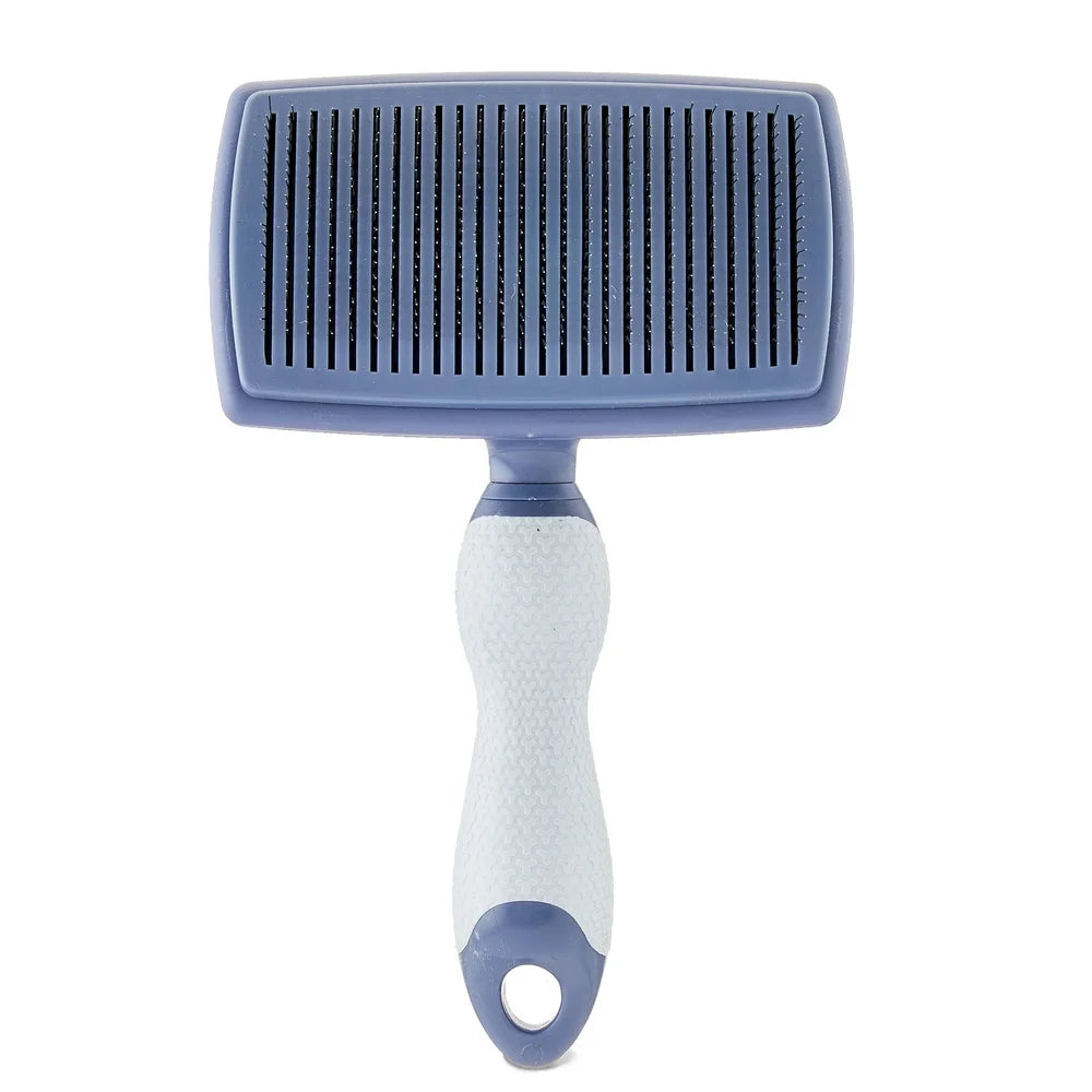 Self Cleaning Slicker Brush For Dogs With Non Slip Handle