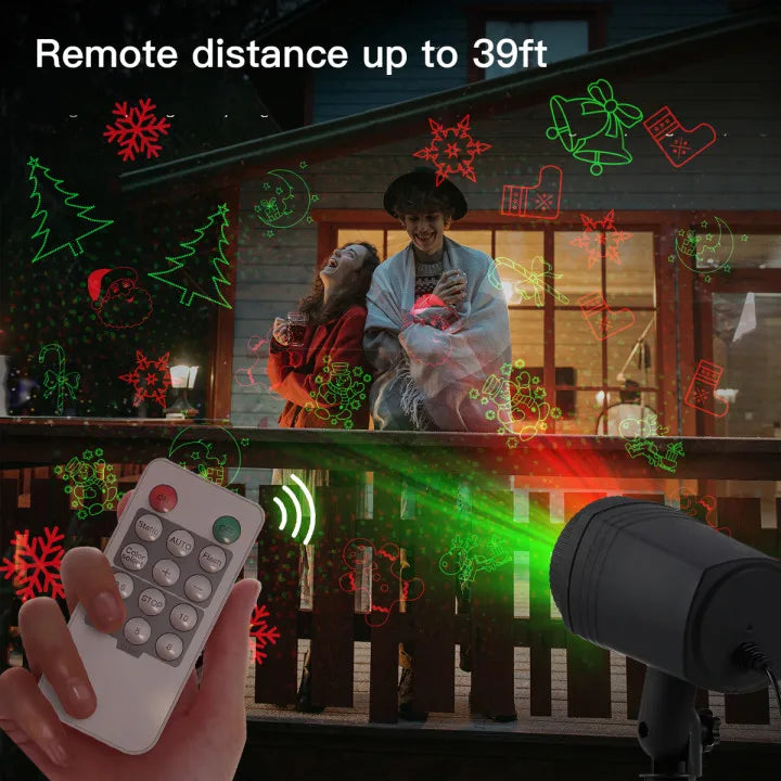 Outdoor Christmas Projector Lights With Remote 12 Patterns
