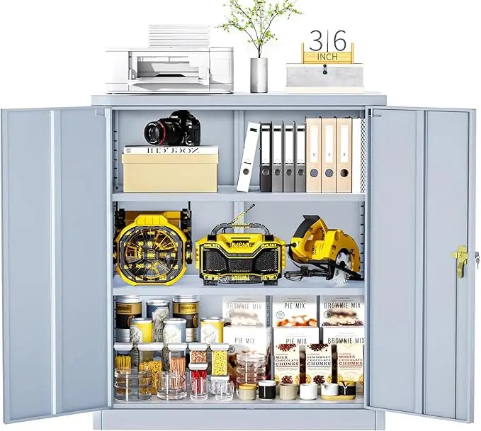 Lockable Rolling Metal Storage Cabinet With Wheels