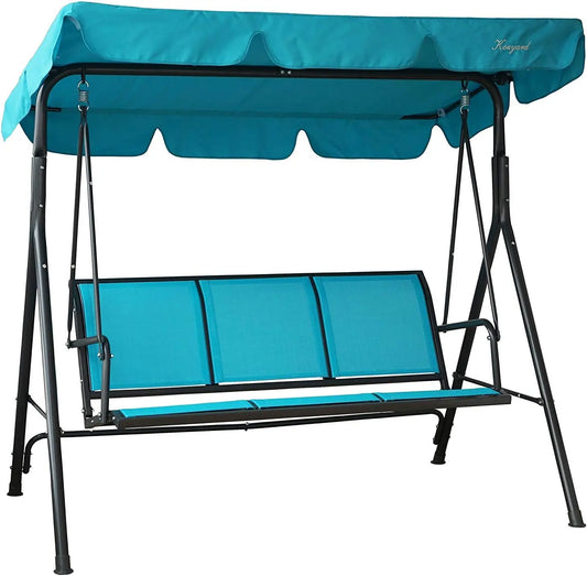 Breathable 3-Person Canopy Swing for Ultimate Outdoor Relaxation