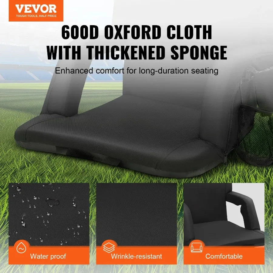 Double Heated Stadium Seat With Back Support Folding Chair