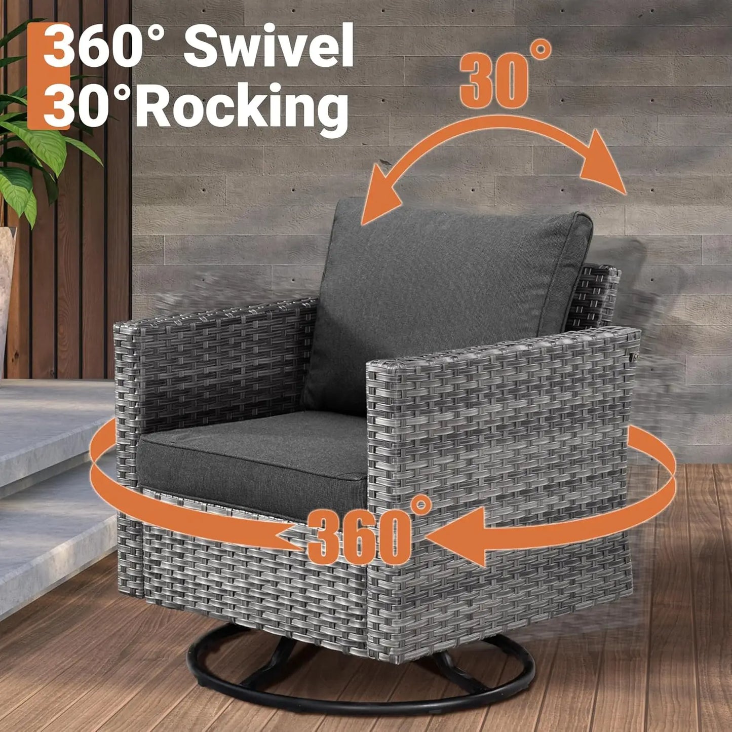 11 Piece Outdoor Patio Furniture Set with Durable Wicker Design