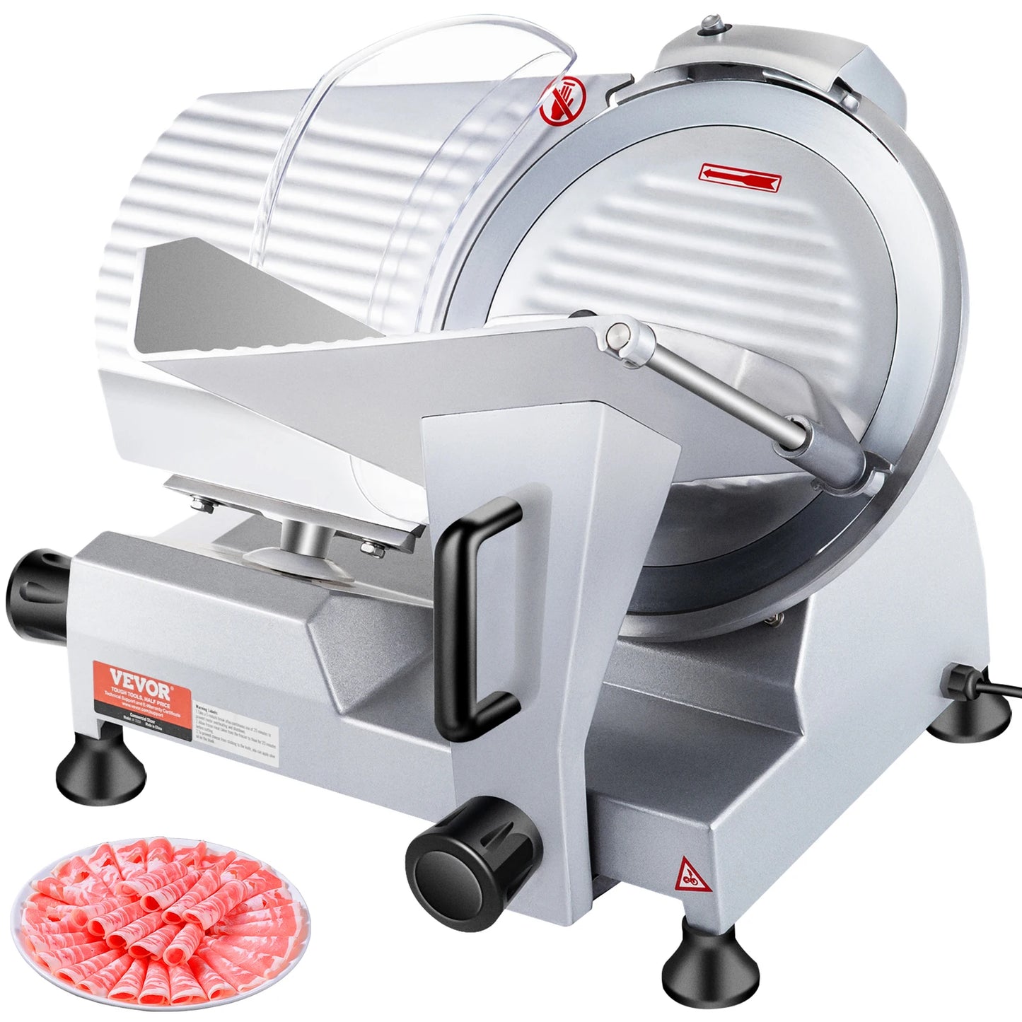 VEVOR 8 Inch Meat Slicer with Adjustable Thickness for Home and Commercial Use