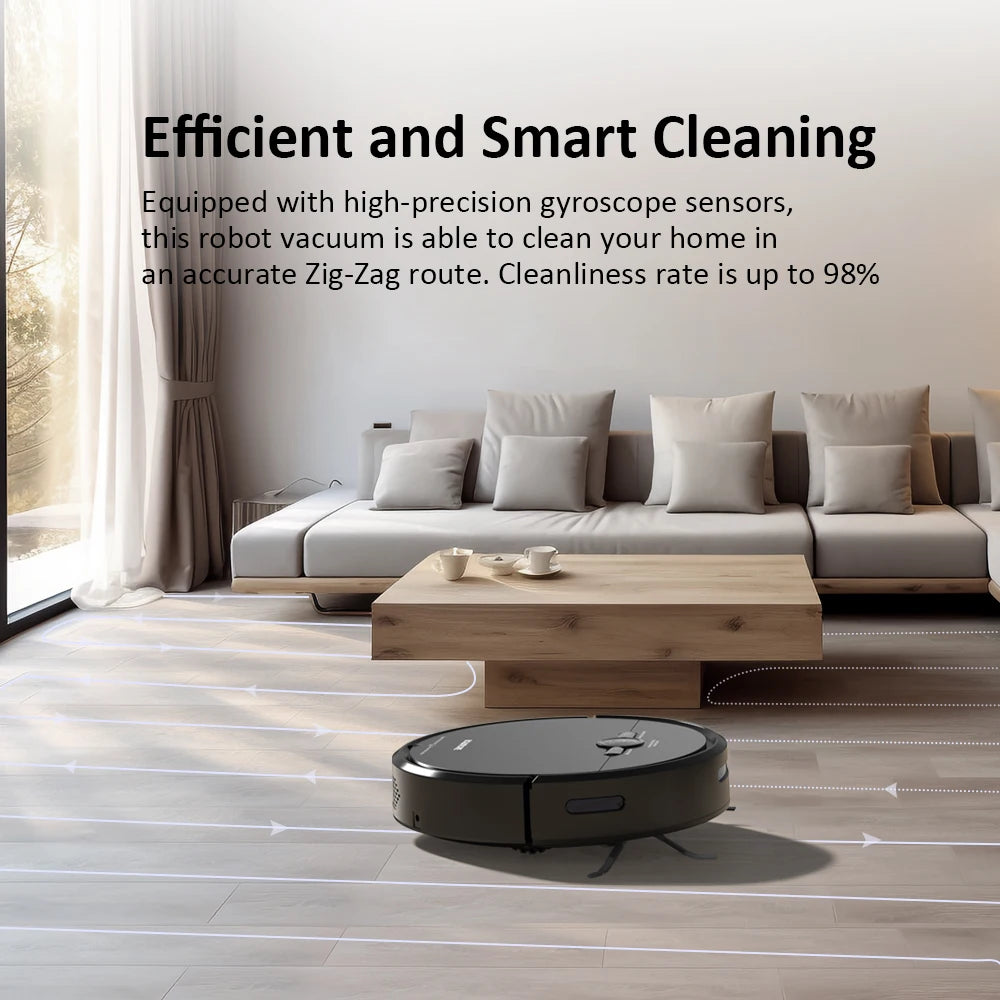 SmartClean 3600PA Robot Vacuum with Voice Control and Auto Charging