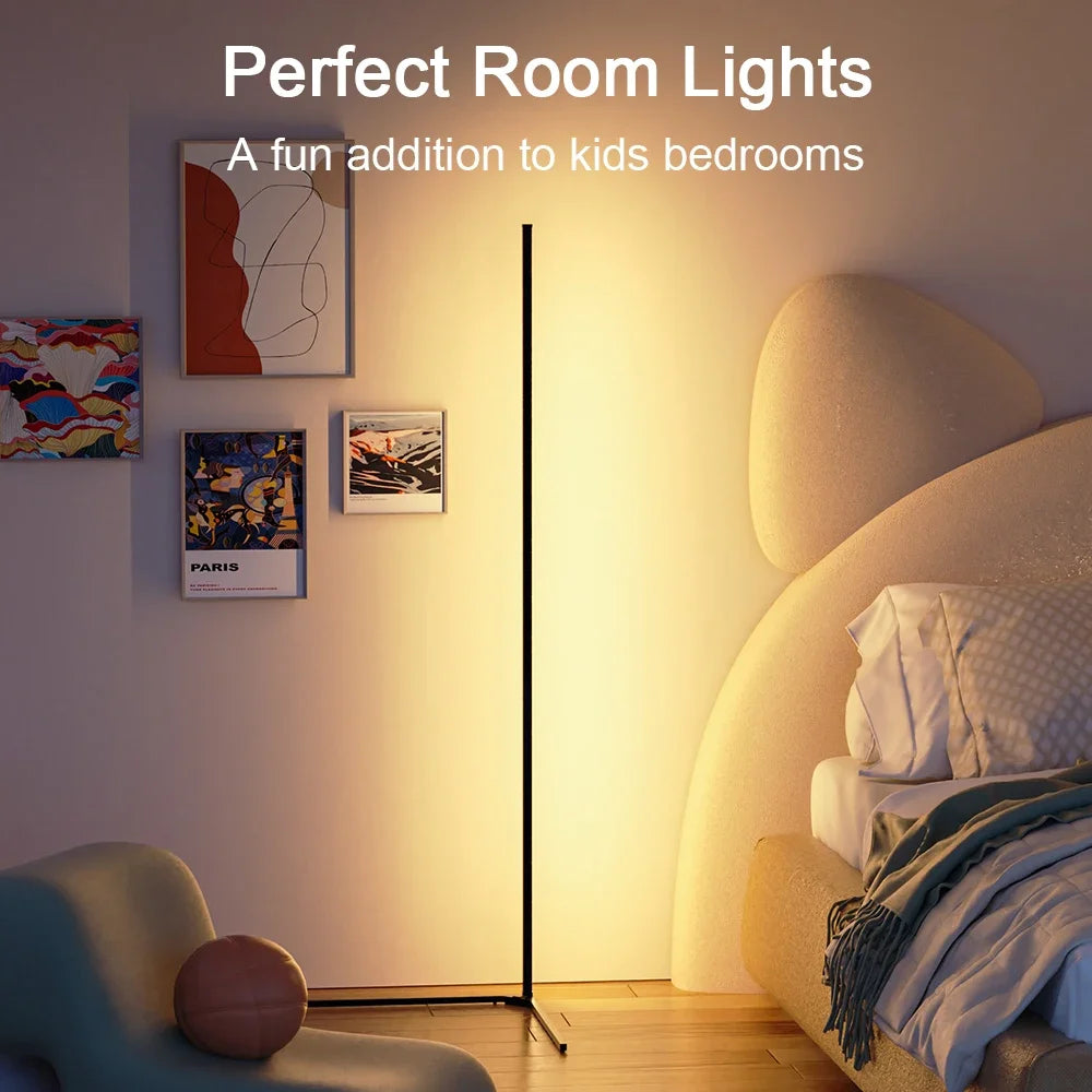 RGB LED Floor Lamp Dimmable Mood Lighting For Bedroom