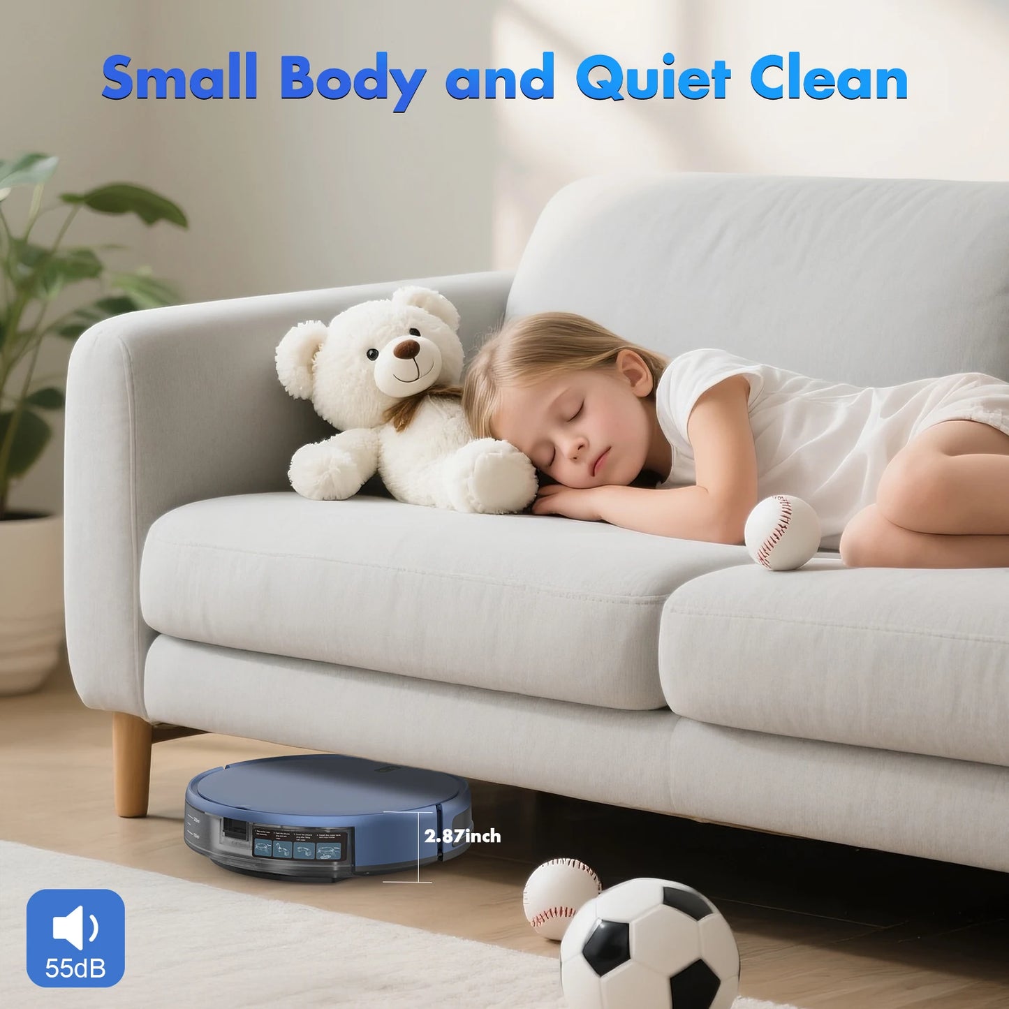 Omeser Robot Vacuum Cleaner Mop With Smart App Control
