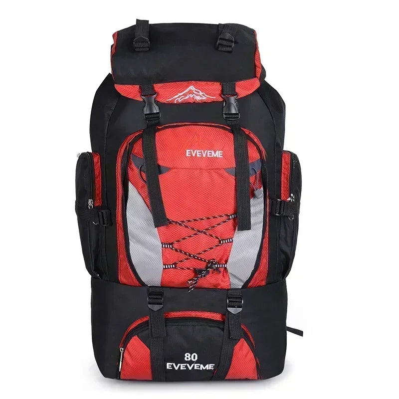 80L Camping Hiking Backpack Waterproof Travel Rucksack