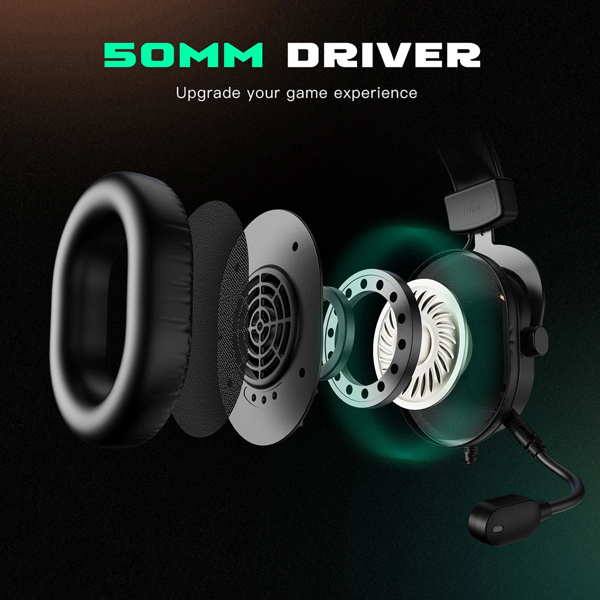 Fifine RGB Gaming Headset with Immersive 7.1 Surround Sound
