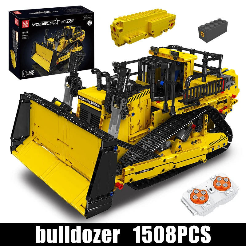 Mould King 15084 App Remote Controlled Bulldozer Set