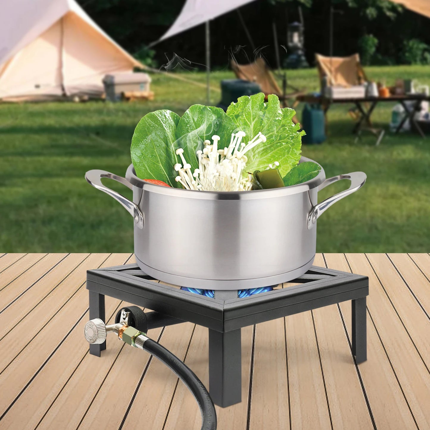 Portable Single Burner Gas Stove for Easy Outdoor Cooking
