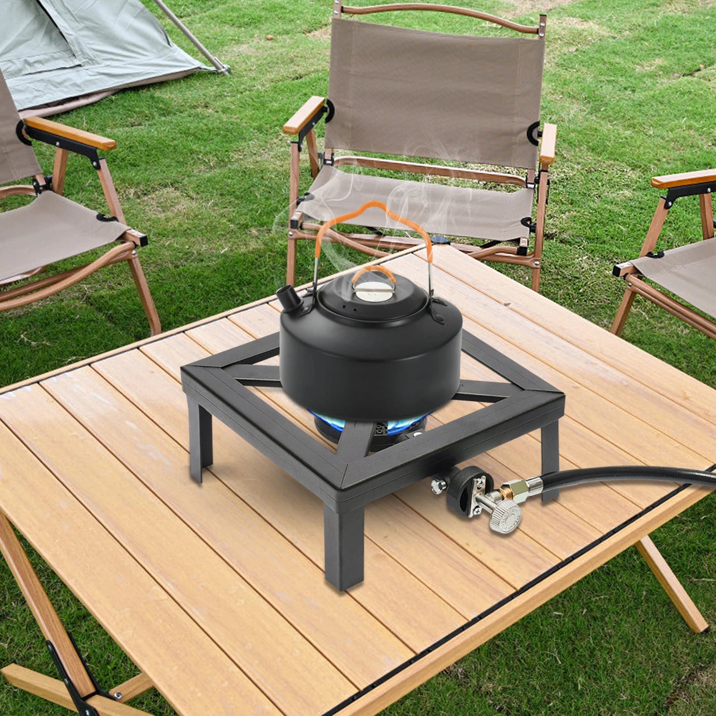 Portable Single Burner Gas Stove for Easy Outdoor Cooking