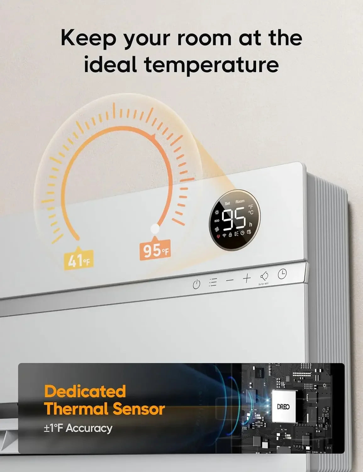 Smart Wall Heater Electric Space Heater With Remote