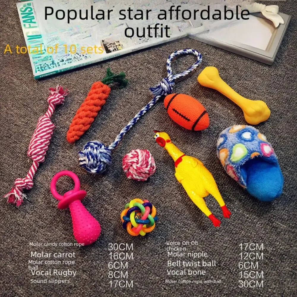 Pawfect Plush Dog Toy Set for Engaging Puppy Training