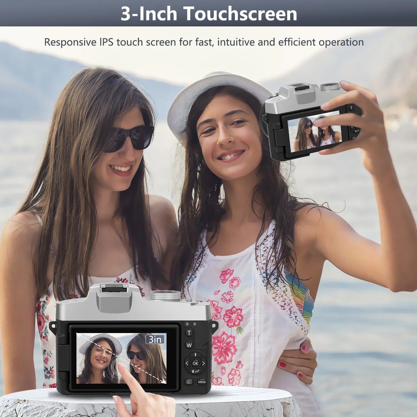 75MP 4K Vlogging Camera With Flip Screen And 18X Zoom