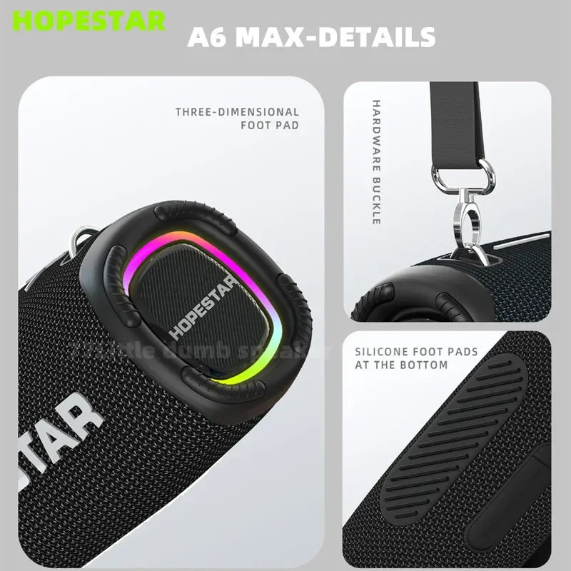 Hopestar A6 Max Waterproof Bluetooth Karaoke Speaker with 120W Power
