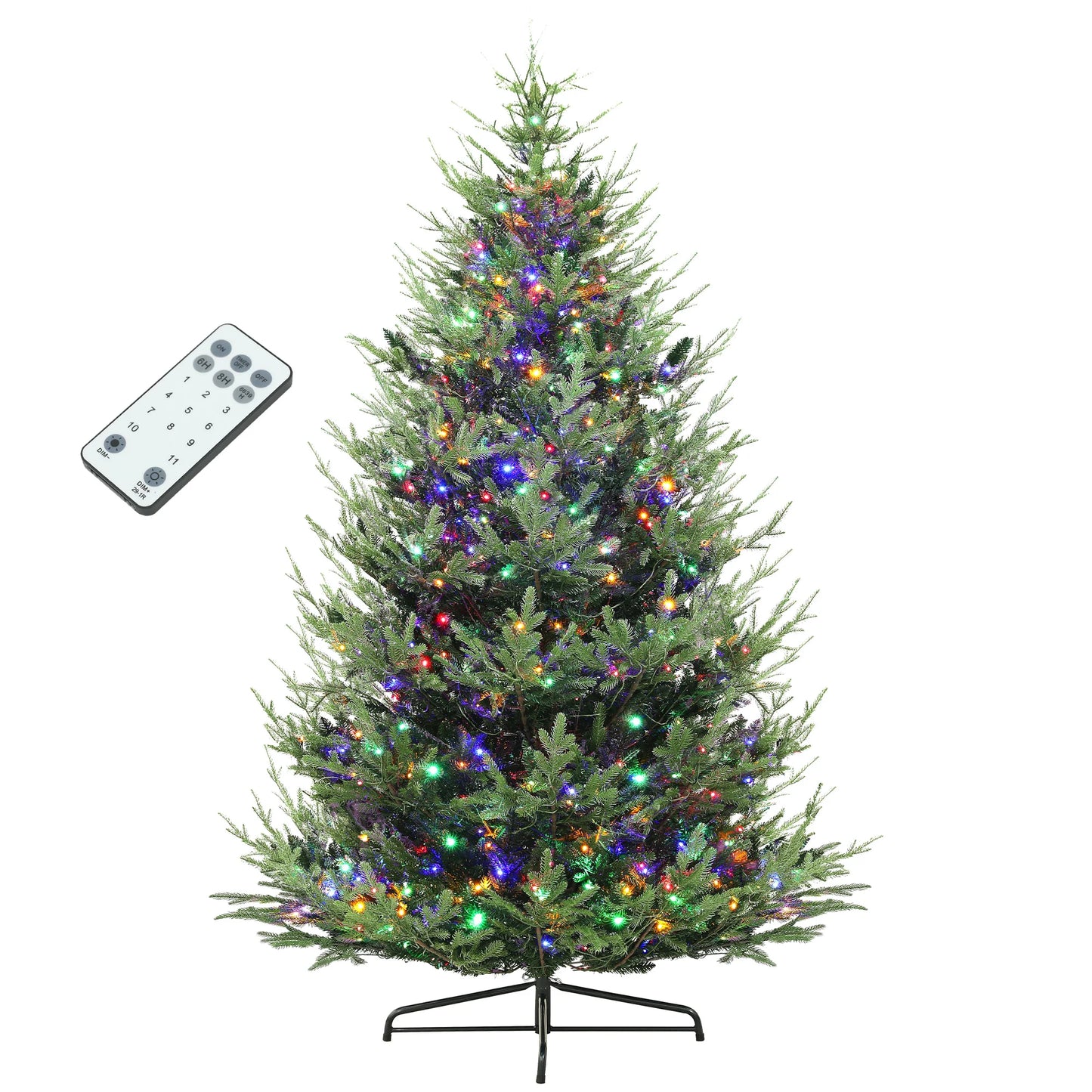 9 Ft Prelit Artificial Christmas Tree With Dual Color LEDs