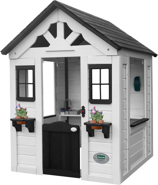 Sweetwater Cedar Outdoor Wooden Playhouse Kitchen Set