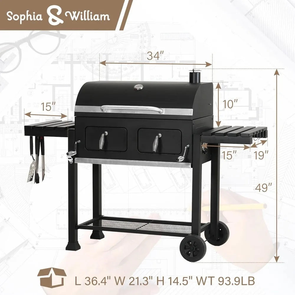 RBXC Heavy Duty Outdoor Barbecue Grill with Large Cooking Area