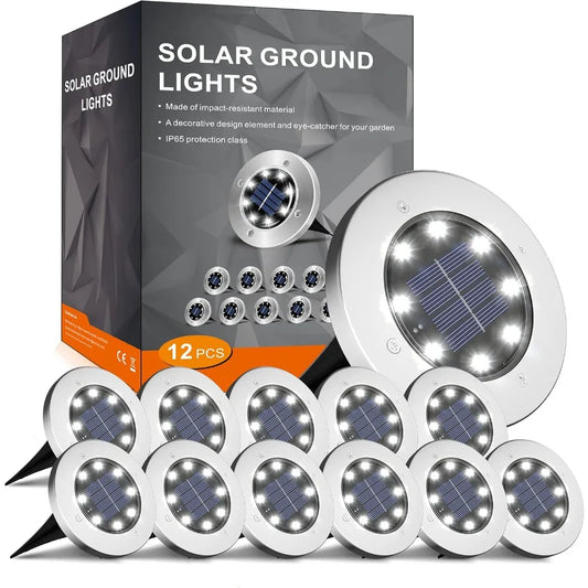 Waterproof Solar Lights 12 Pack for Outdoor Illumination