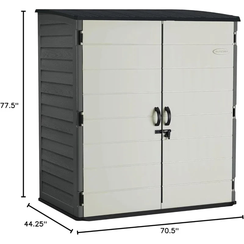 Extra Large Vertical Storage Shed All Weather Locking Doors