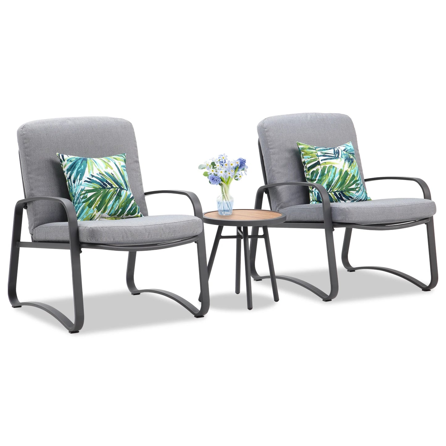 NAGA BAHNA Comfortable Wicker Rocking Bistro Set