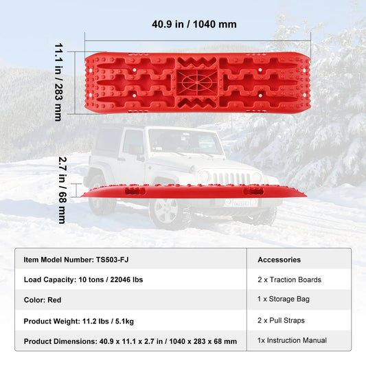 10 Ton Traction Boards For Off Road Recovery Mats Pair