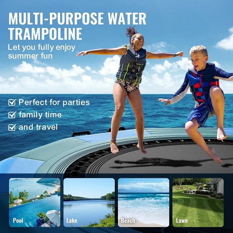 VEVOR Inflatable Water Bouncer with Electric Pump for Ultimate Fun
