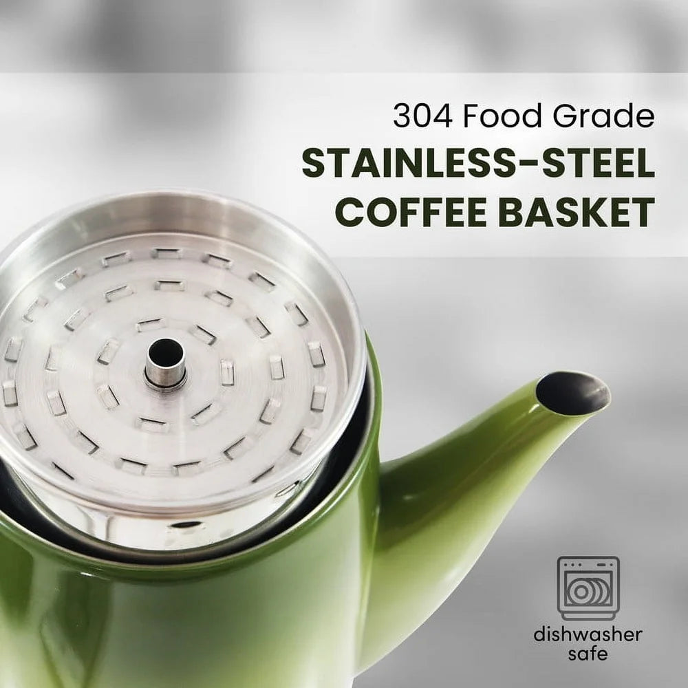 Stainless Steel 12 Cup Automatic Coffee Percolator Warm