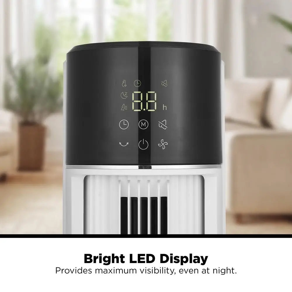Tower Fan With Remote Timer LED Display Three Speeds