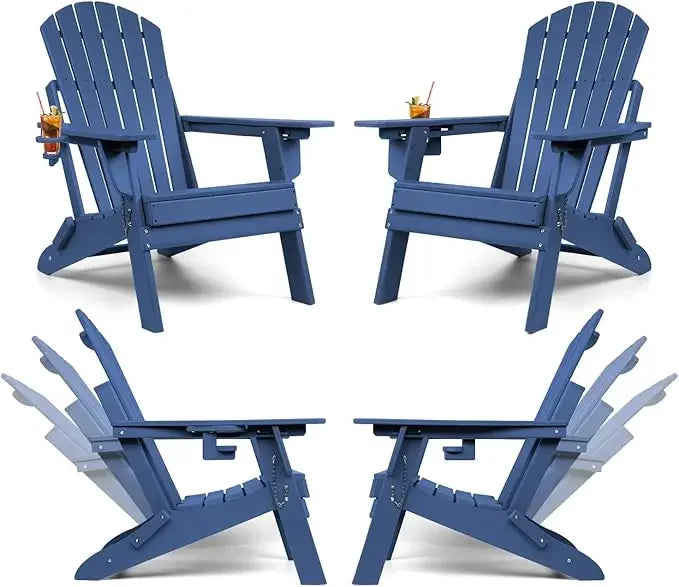Folding Adirondack Chairs With Adjustable Backrest Deluxe